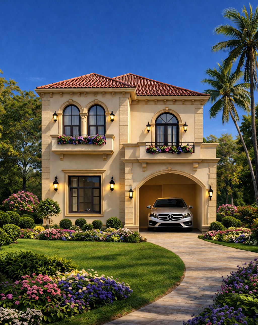 Aristo Spanish Villa exterior, Model M5-501